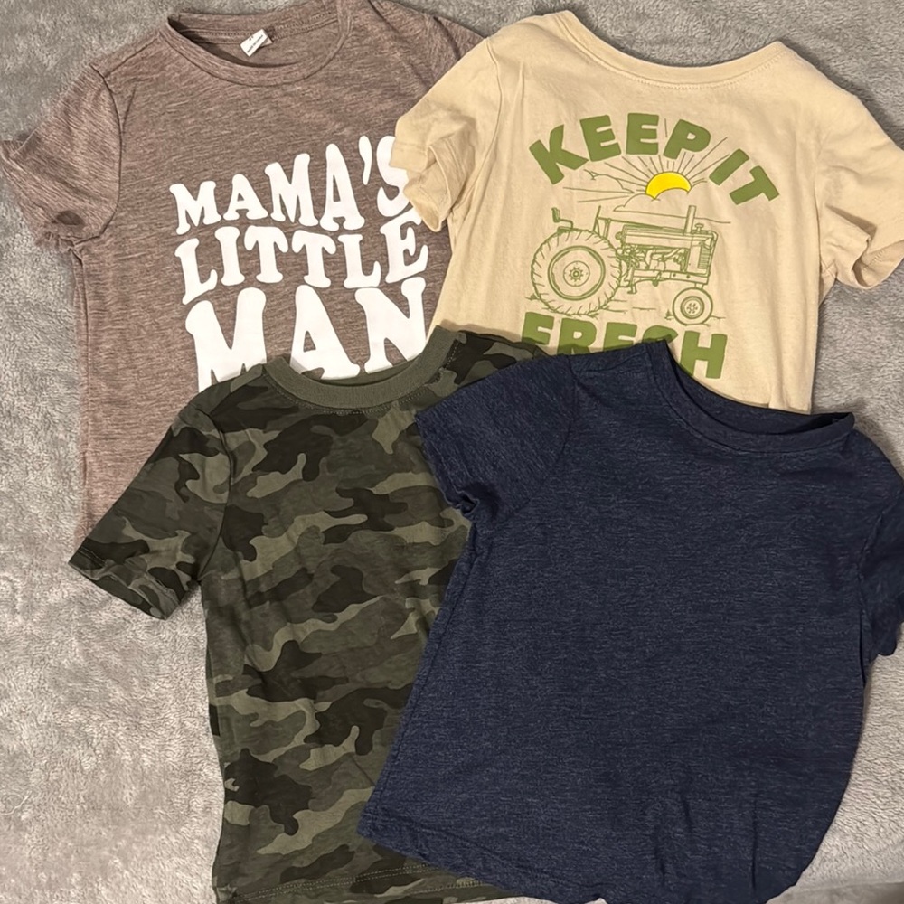 Kids Graphic and Camouflage T-Shirts Set